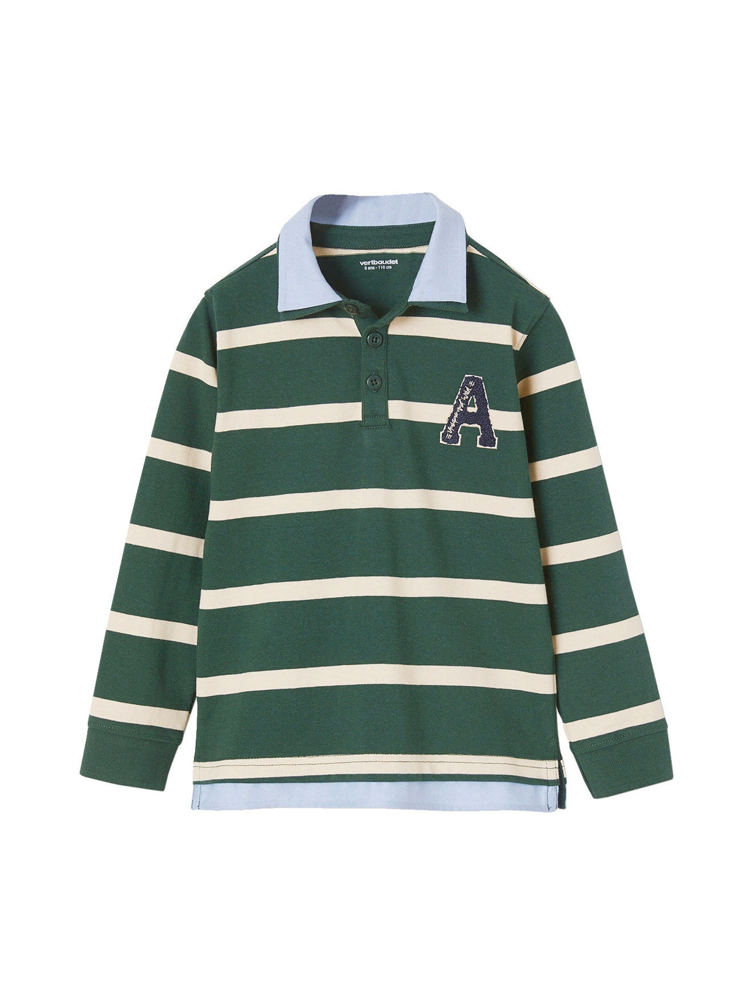 Vertbaudet Jungen Poloshirt mit Lageneffekt englischgrün