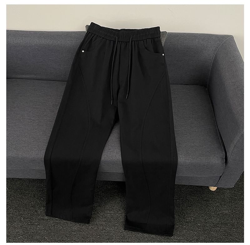 Mimiyox - Hoge taille effen wijde joggingbroek