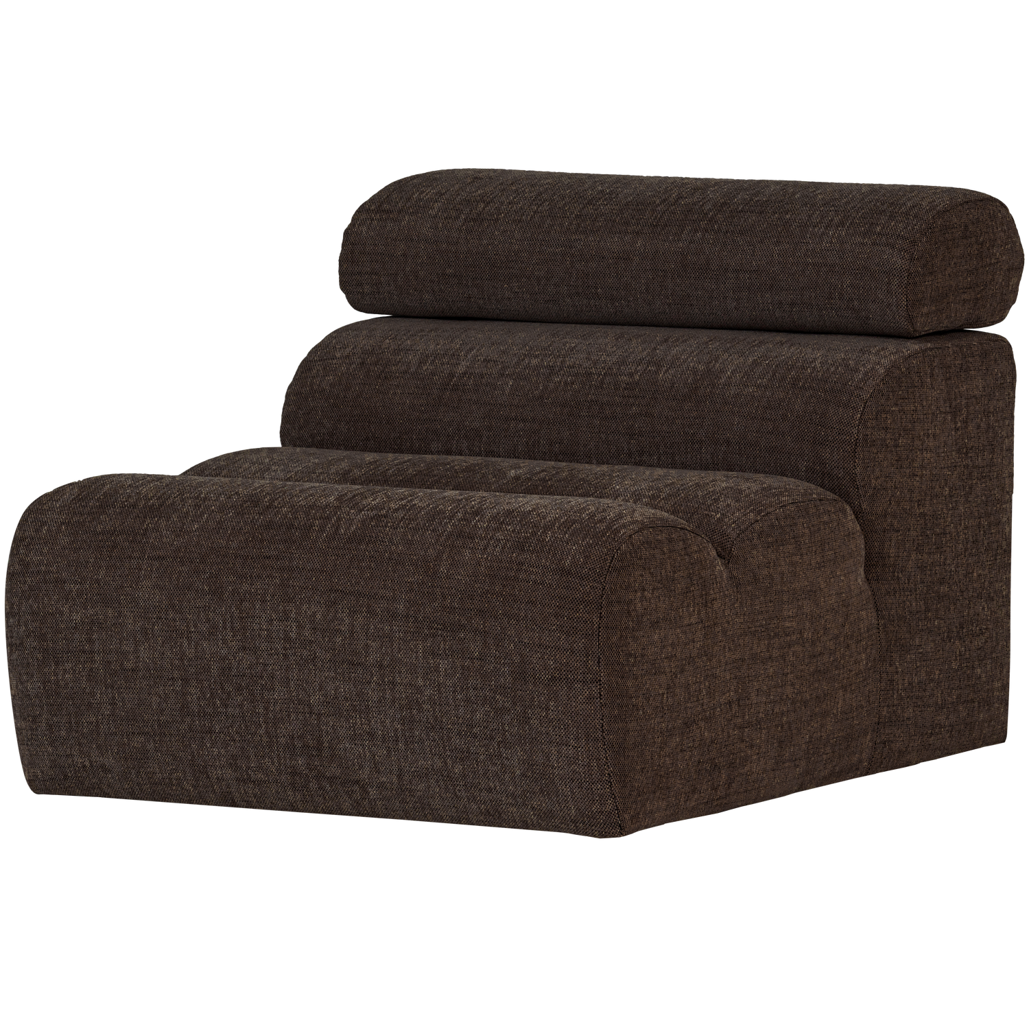 WOOOD Novi 1-Zits Element Bank - Polyester - Donkerbruin Melange