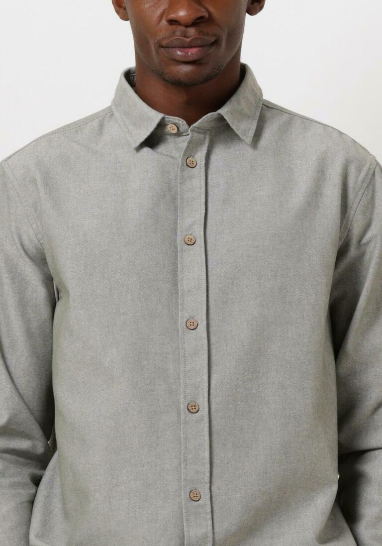 ANERKJENDT olijf anerkjendt casual overhemd aklouis l/s linen shirt