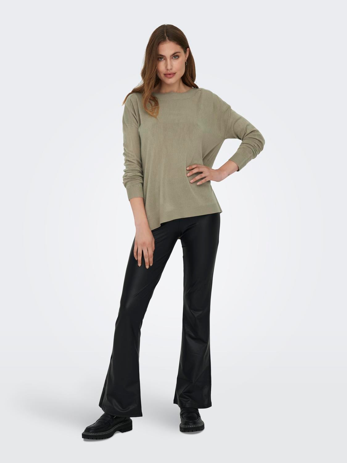 ONLAMALIA Strickpullover Weathered Teak