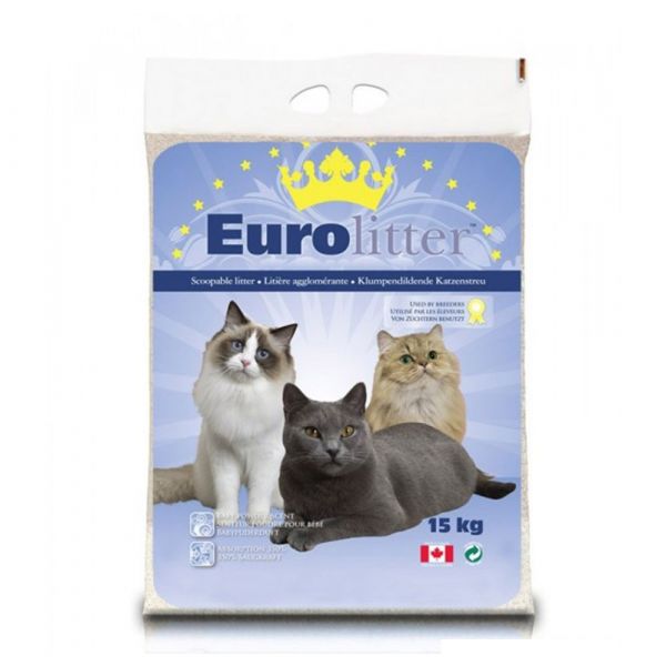 EuroLitter Areia Aglomerante Gato 15Kg