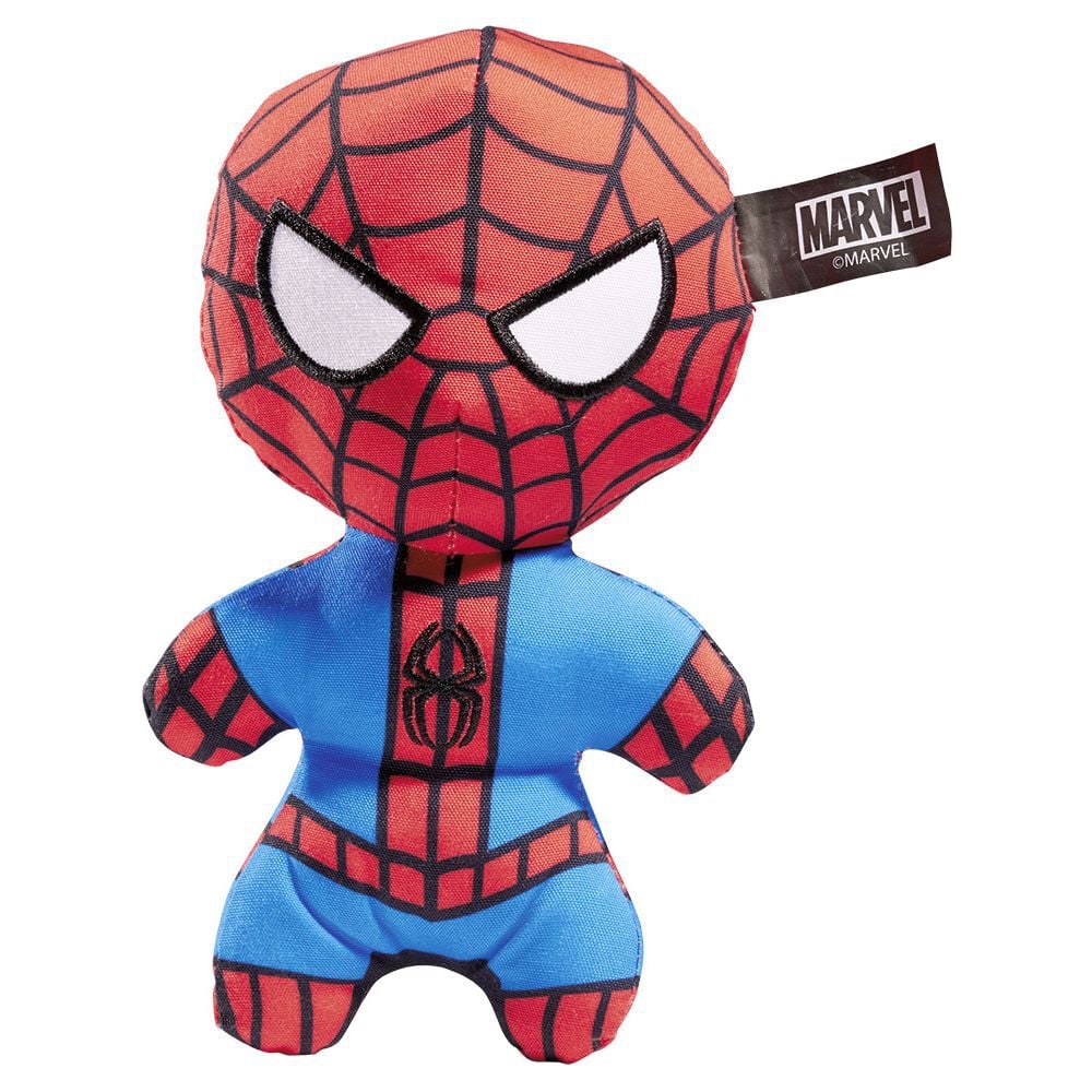 Jouet peluche pour chien Spiderman rouge et bleu