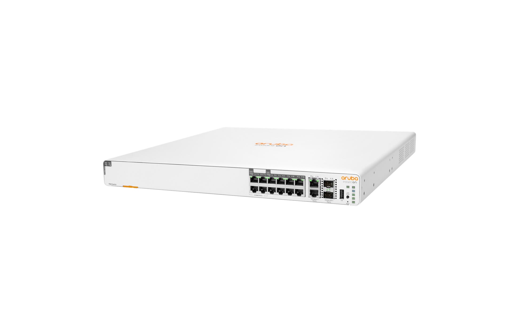 PoE+ Switch 1960-2P-2.5G-8P-1G 16 Port<br>Aruba Instant On 1960 8p 1G Class 4 4p SR1G/2.5G Class 6 PoE 2p 10GBASE-T 2p SFP+ 480W Switch