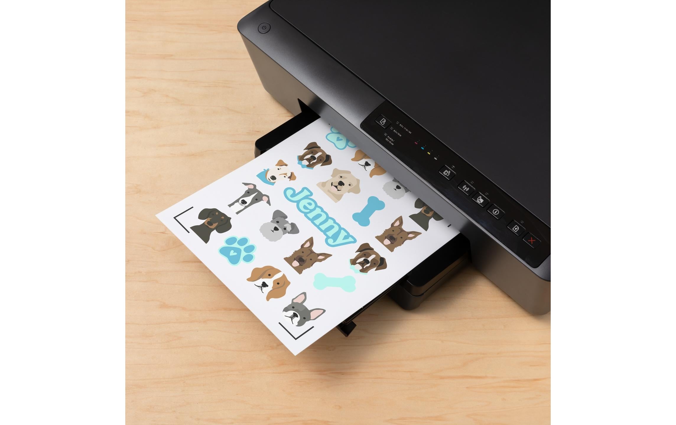 Stickerpapier Joy Xtra A4, 6 Bogen, WeissBedruckbares, wasserfestes Aufkleberset