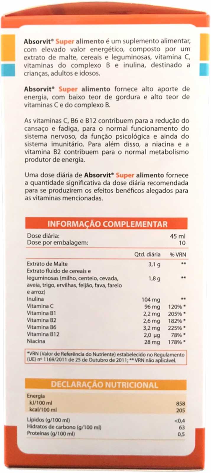 Xarope Absorbit Superfood 180ml