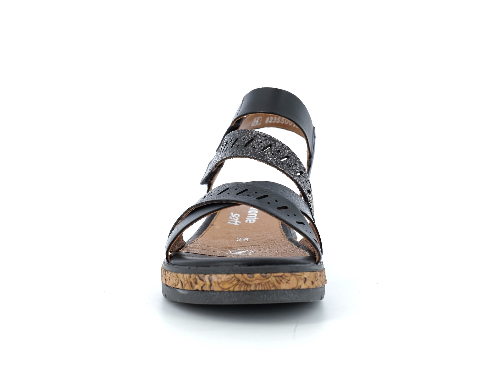 Remonte-D3064 Matières combinées Noir Bronze