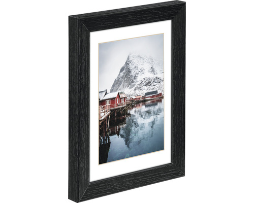 Houten fotolijst Oslo zwart 10x15 cm