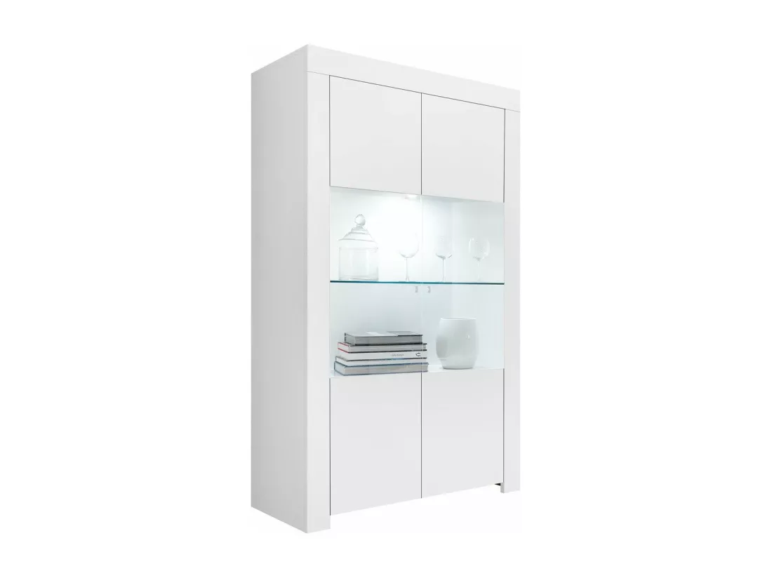 Vaisselier 2 portes en verre sans éclairage H186 cm - Firenze