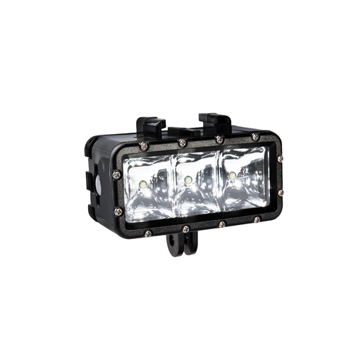 Refletor LED universal de 360 lúmens para câmeras de ação, à prova d'água.