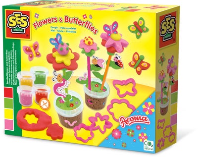 Creative Lufttørkende Leire Blomster og Sommerfugler