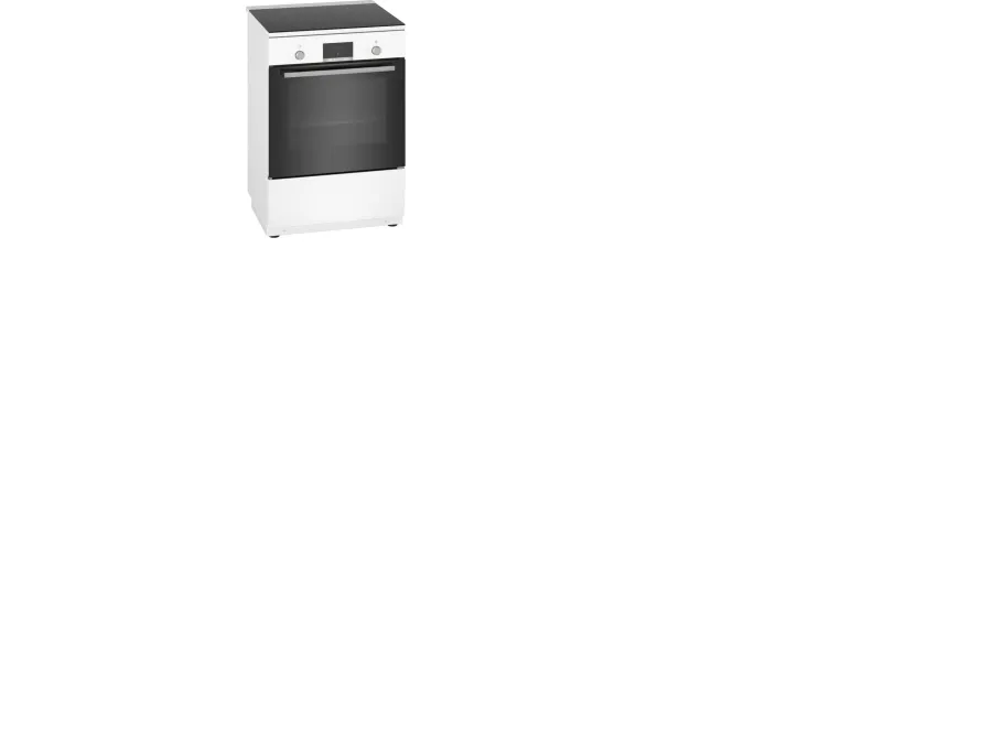 Bosch Serie | 4 HLN39A020 - Komfur - fritstående - bredde: 60 cm - dybde: 60 cm - højde: 90 cm - med selv-rengøring - hvid