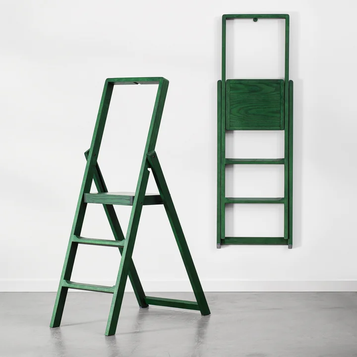 Design House Stockholm - Step Klappleiter, Eiche weiss gebeizt