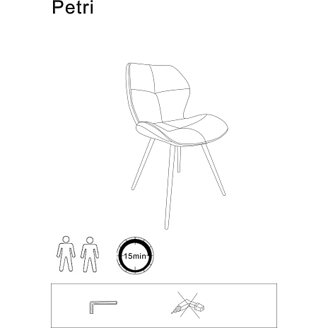 Petri spisebordsstol - antracit