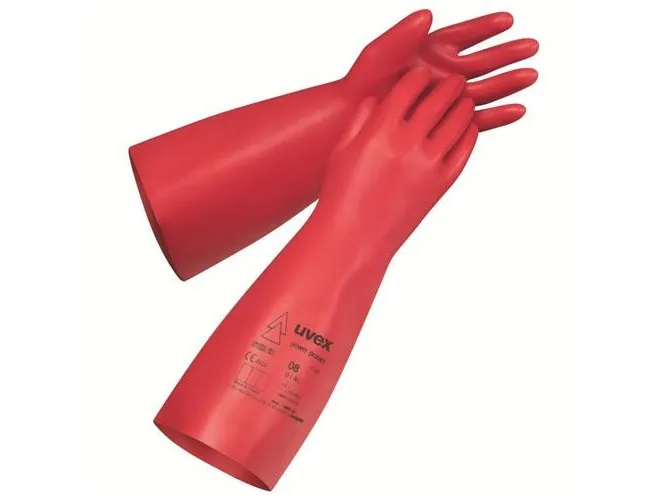 Uvex power protect V1000, Isolerende handsker, Rød, Voksen, Voksen, Unisex, Beskyttelse mod elektrostatisk udladning (ESD)