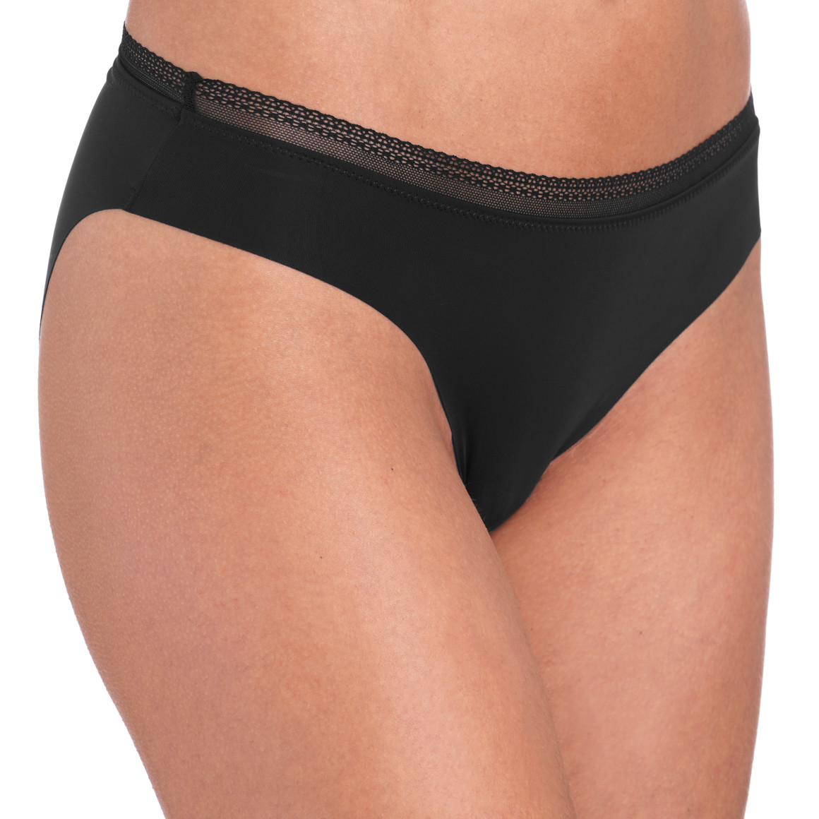 Gina Benotti 2 Damen Seamless-Slips mit Spitze schwarz