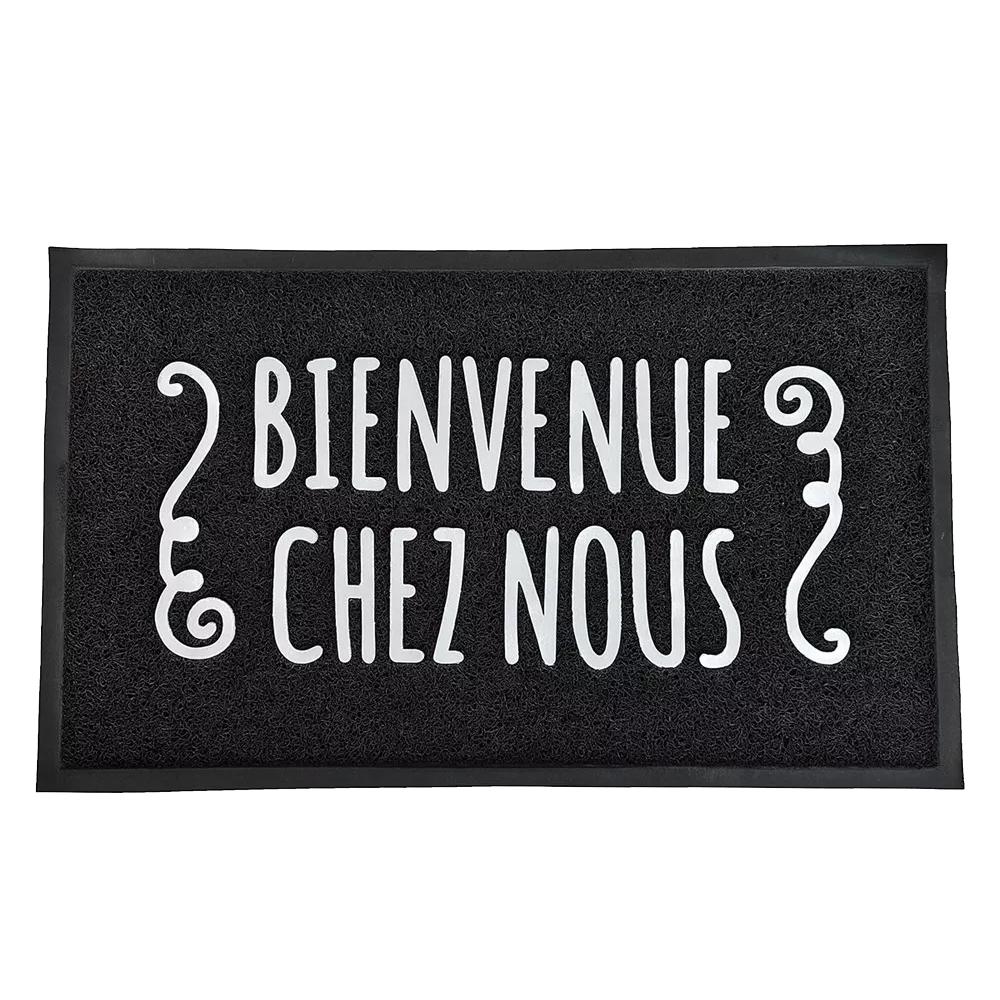 NO MARK Tapis Noire à Imprimés Luance 45x75cm Bienvenue