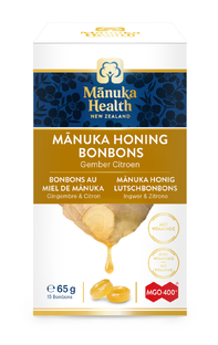 Manuka health Honing Gember Citroen MGO 400  zuigtabletten 65GR