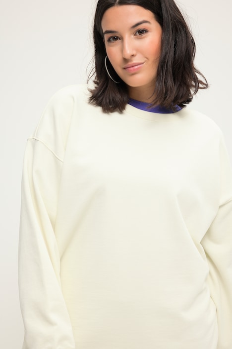 Sweatshirt, oversized, Rücken-Embossing, Ballon-Langarm