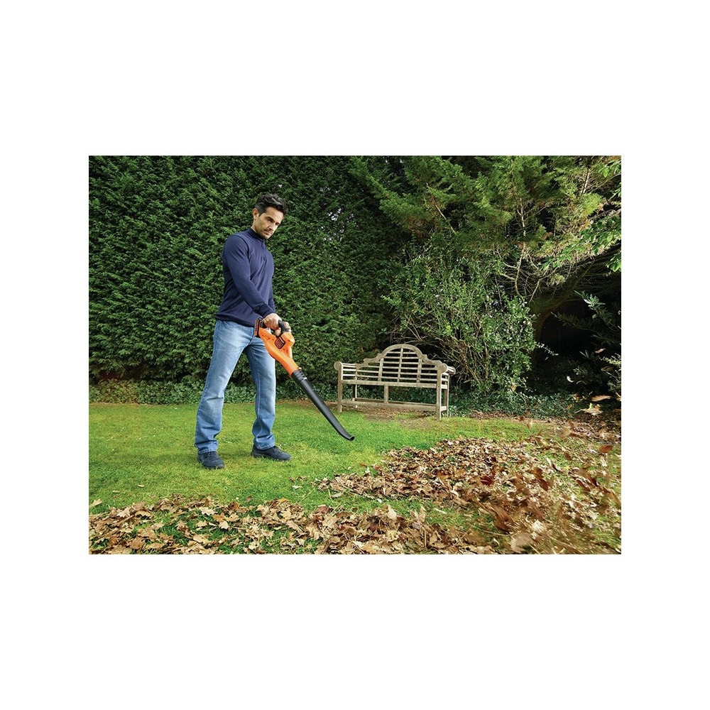 Souffleur sans fil 18v black+decker batterie 2,0ah chargeur rapide 209 km/h