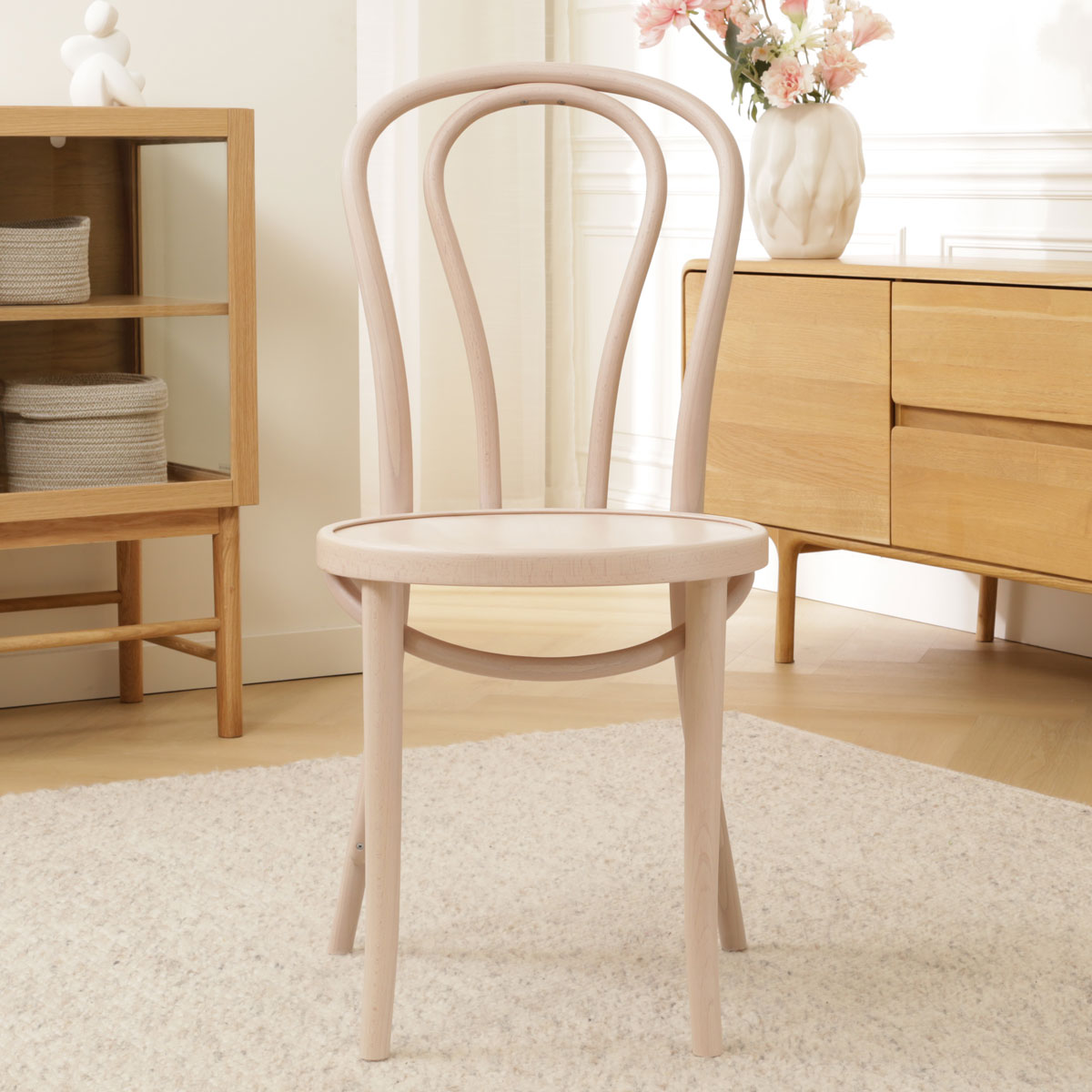 Houten bistrostoel Vienna Thonet No. 18 - whitewash