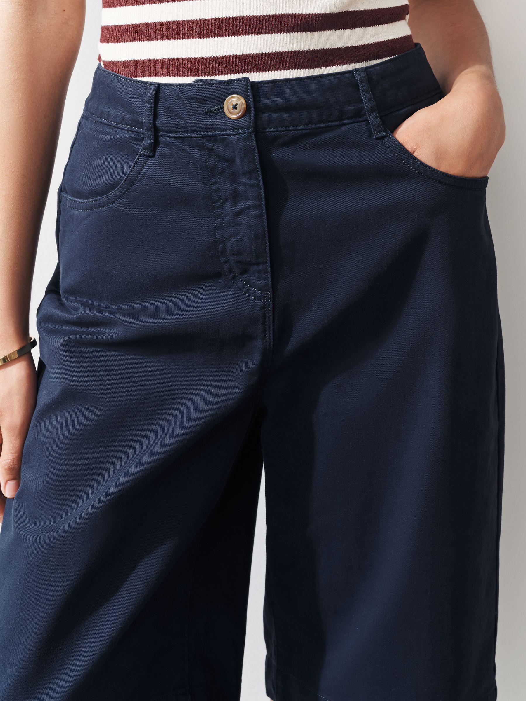 Marineblauw - Knielange short