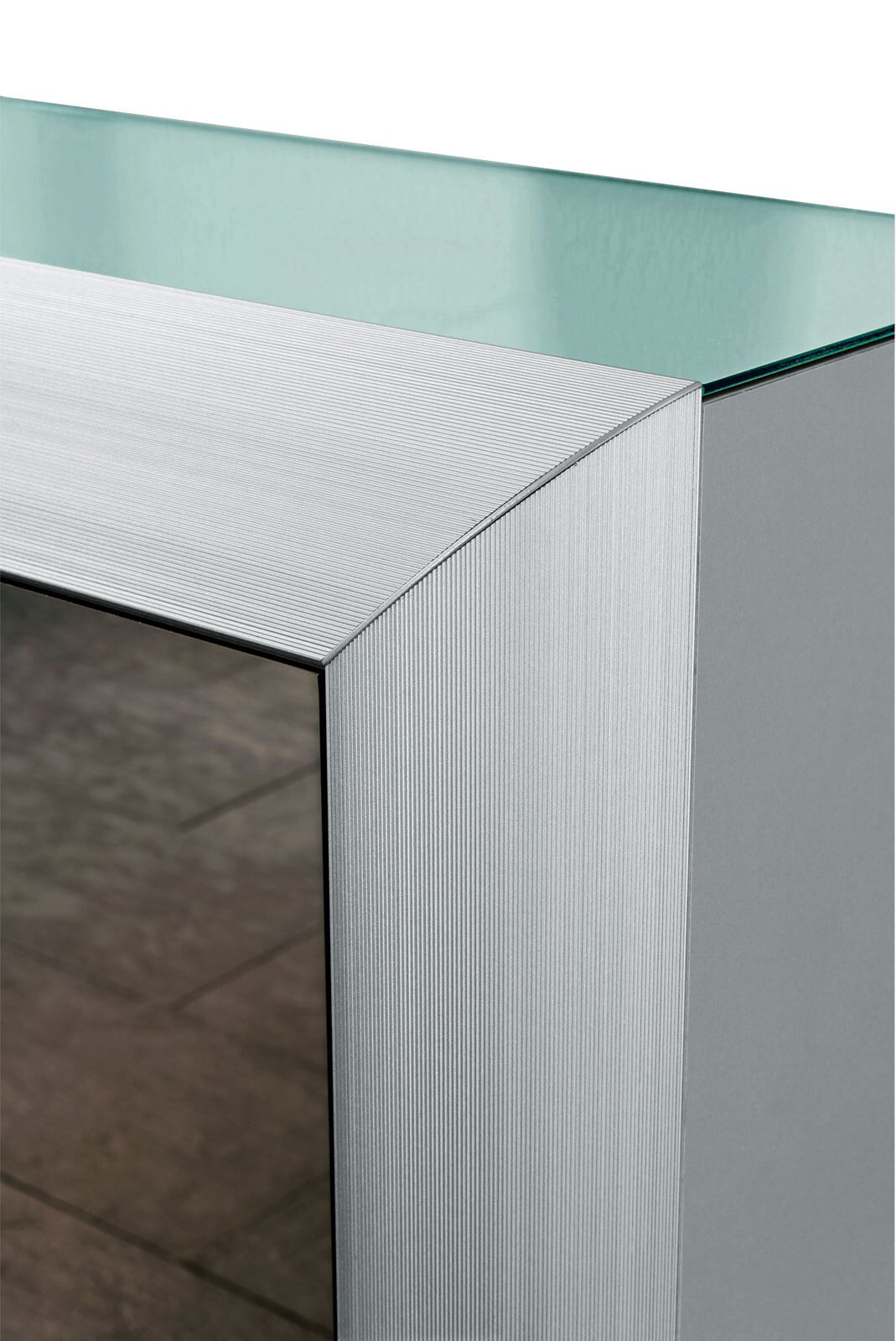 Spiegel MELODIE 94 x 57 x 5,5 cm Alu silberfarbig