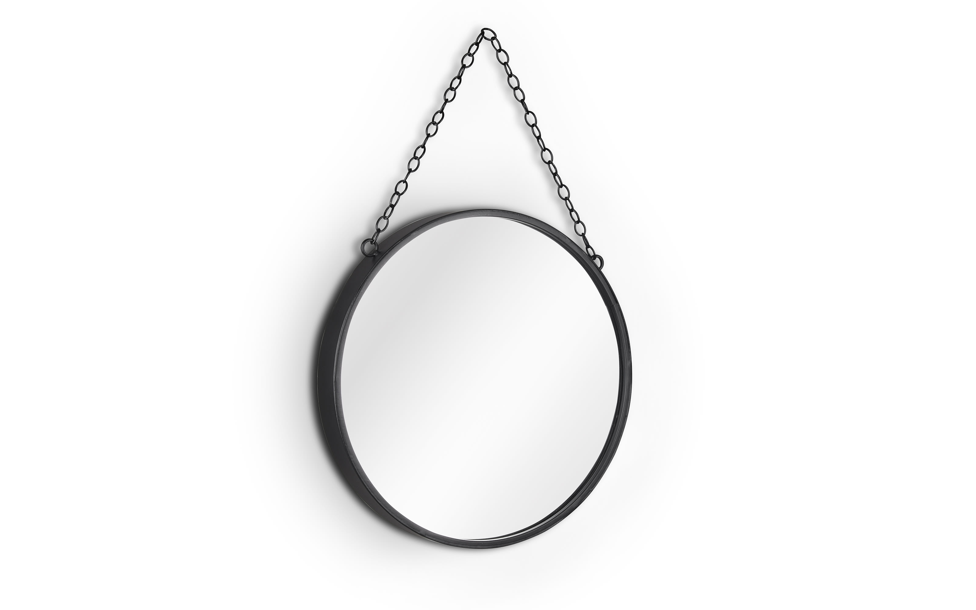 Metallspiegel Sabine, schwarz, 25,5 cm