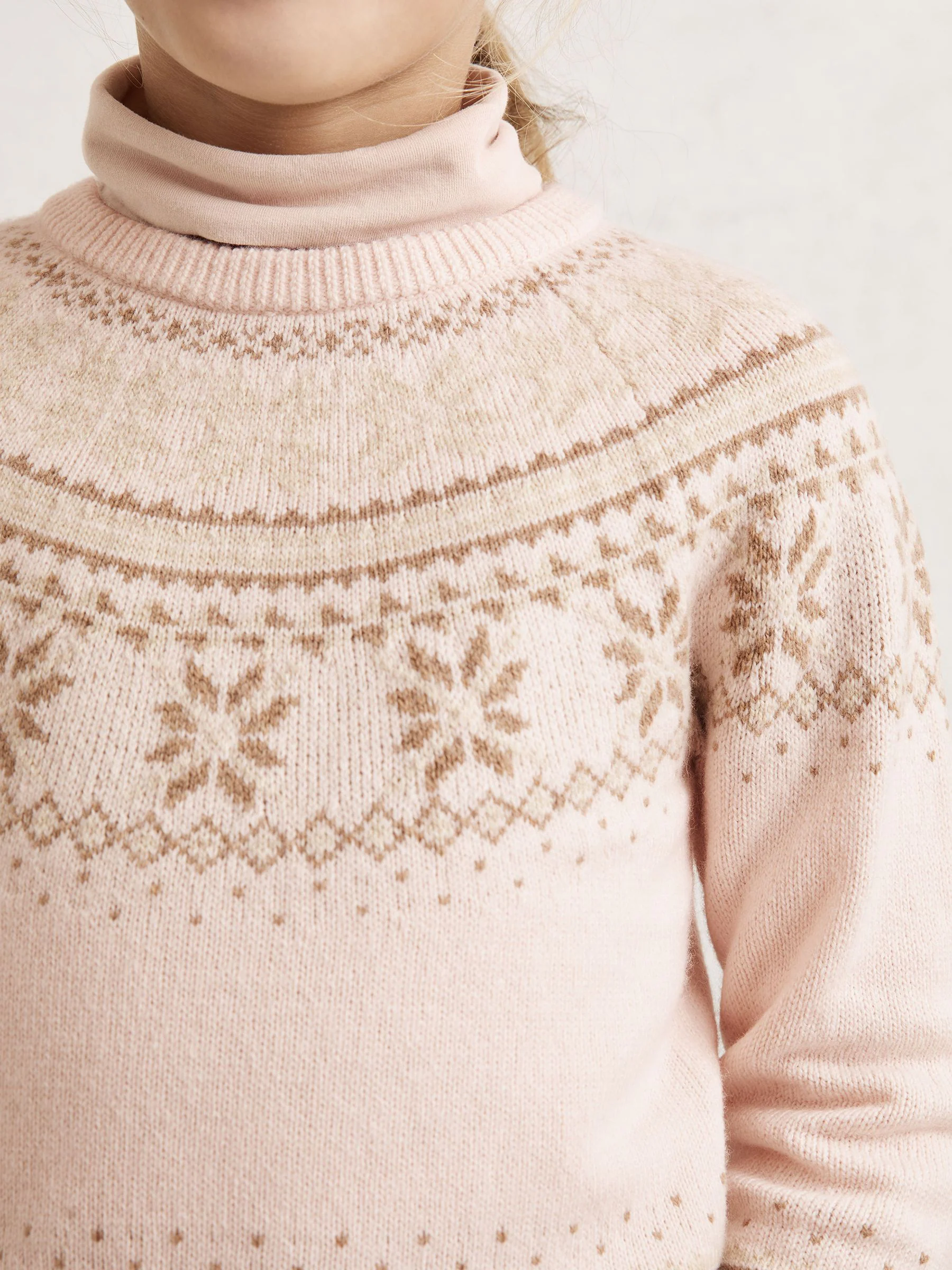 Reiss Farah Wool-Cotton Blend Fair Isle Pattern Jumper