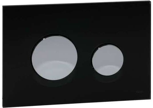 TECE - Loop - Drukplaat - Zwart - Glas - Glans Chroom