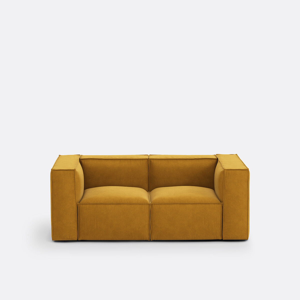 LA REDOUTE INTERIORS<br>Sofá modular de 2 lugares Seven em veludo texturizado