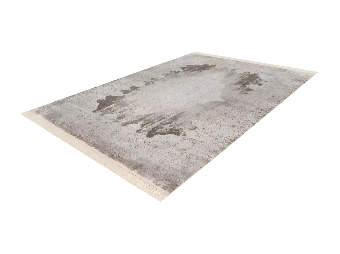 Tapis Pierre Cardin 150x80cm, design E109E coloris argent - Confort et élégance pour votre intérieur