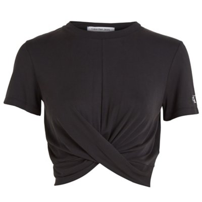 Tee-shirt à manches courtes femme Twisted Cropped CALVIN KLEIN