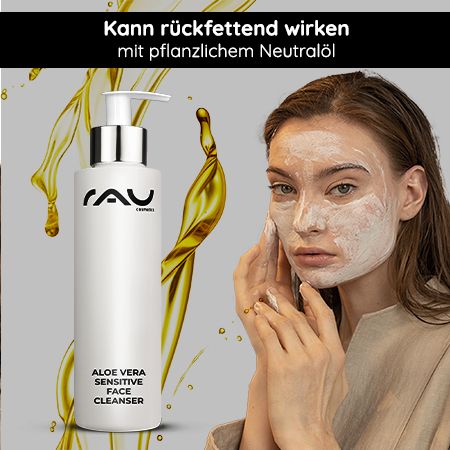 RAU Cosmetics Aloe Vera Sensitive Face Cleanser veganes Bio Aloe Vera Gel - Reinigungslotion