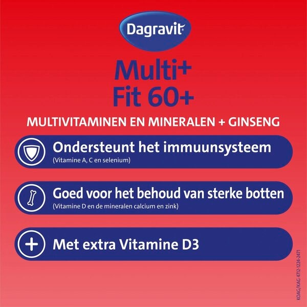 Dagravit Totaal 30 Fit 60+ Multivitaminen (60 tabletten)