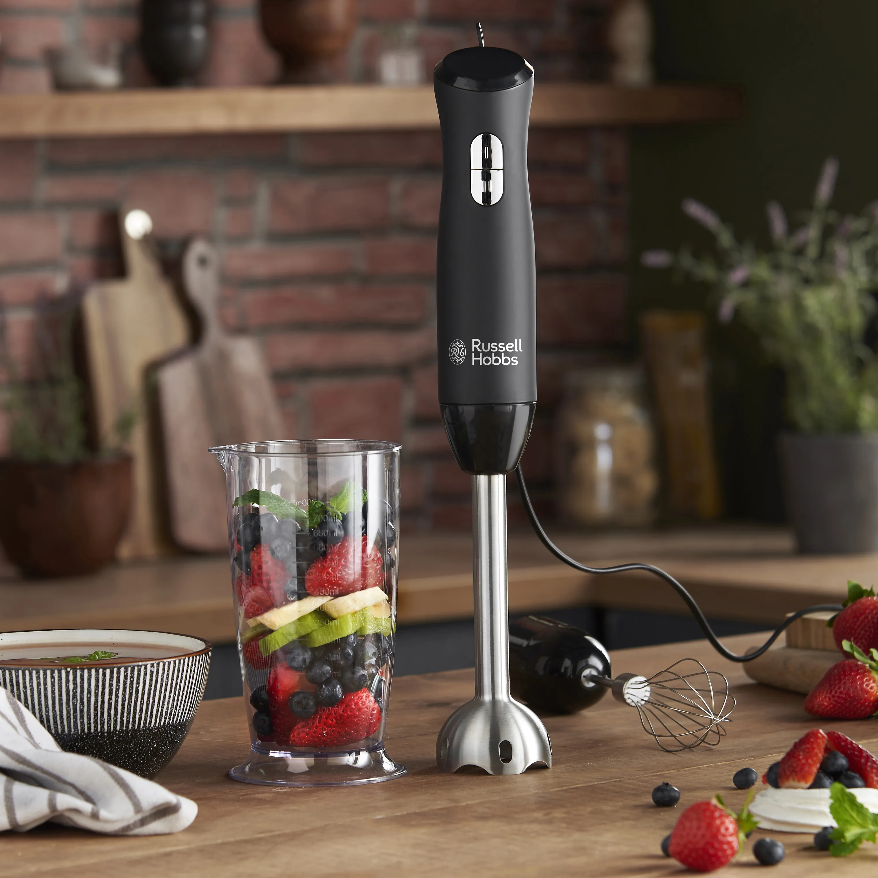Russell Hobbs Matte Black 3-i-1 Stavblender