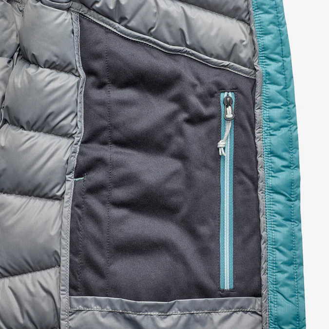 Decathlon Forclaz - Jaqueta puffer feminina com capuz Forclaz MT500