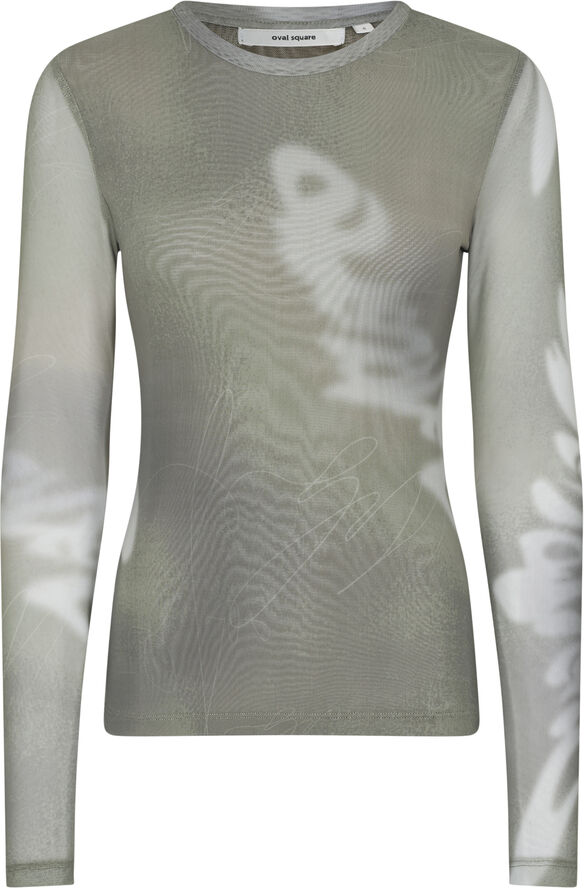 Oval Square Alicia Blouse Abbey stone scrible aop