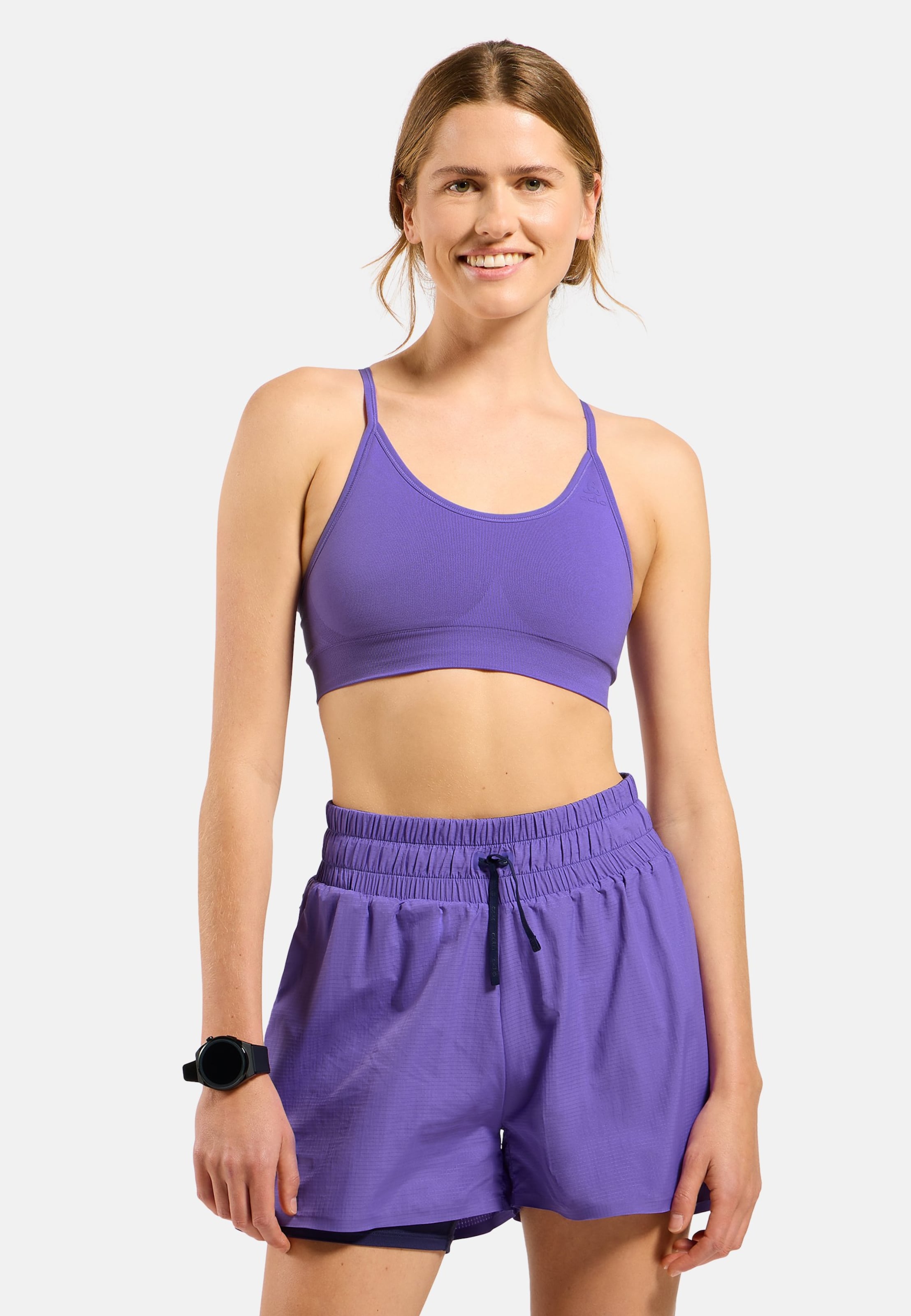 Seamless Wende-Sport-BH mit sanftem Halt in afterparty - grey melange