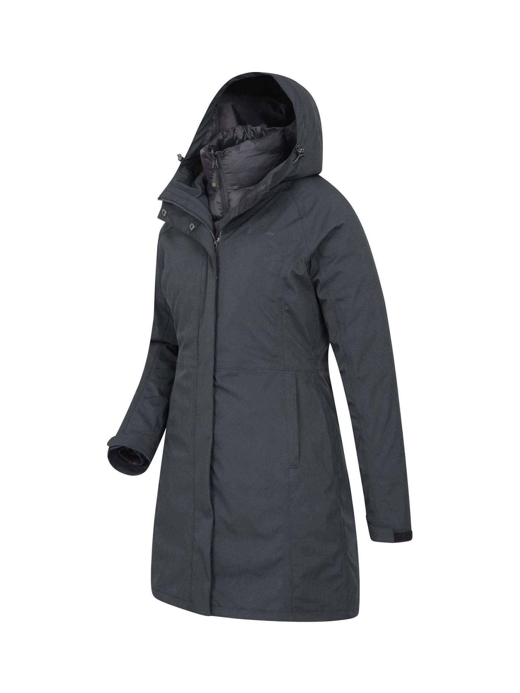 Zwart - Mountain Warehouse Womens Alaskan 3-In-1 Waterproof Long Coat