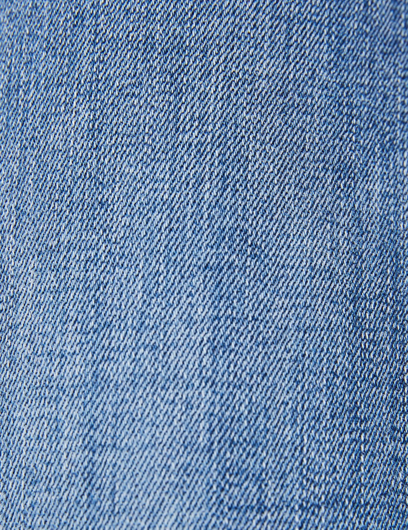 Jean slim taille haute bleu délavé