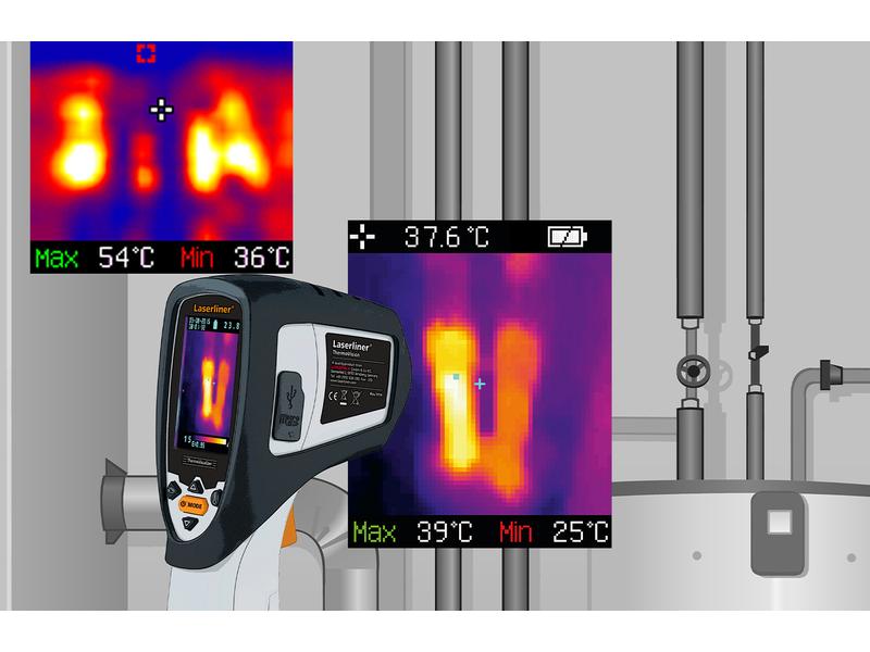 Laserliner Wärmebildkamera ThermoVisualizer Pocket Visualisierung von Temperaturverläufen für die Anwendung im Bauwesen, Elektrotechnik und Industrie
