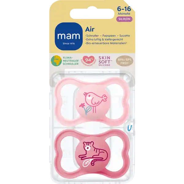 Schnuller Air Silikon 6-16 rose