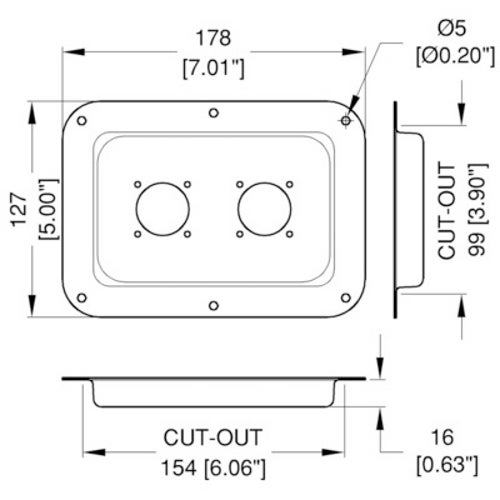 Penn Elcom schotel voor 2 Neutrik NL8MPR