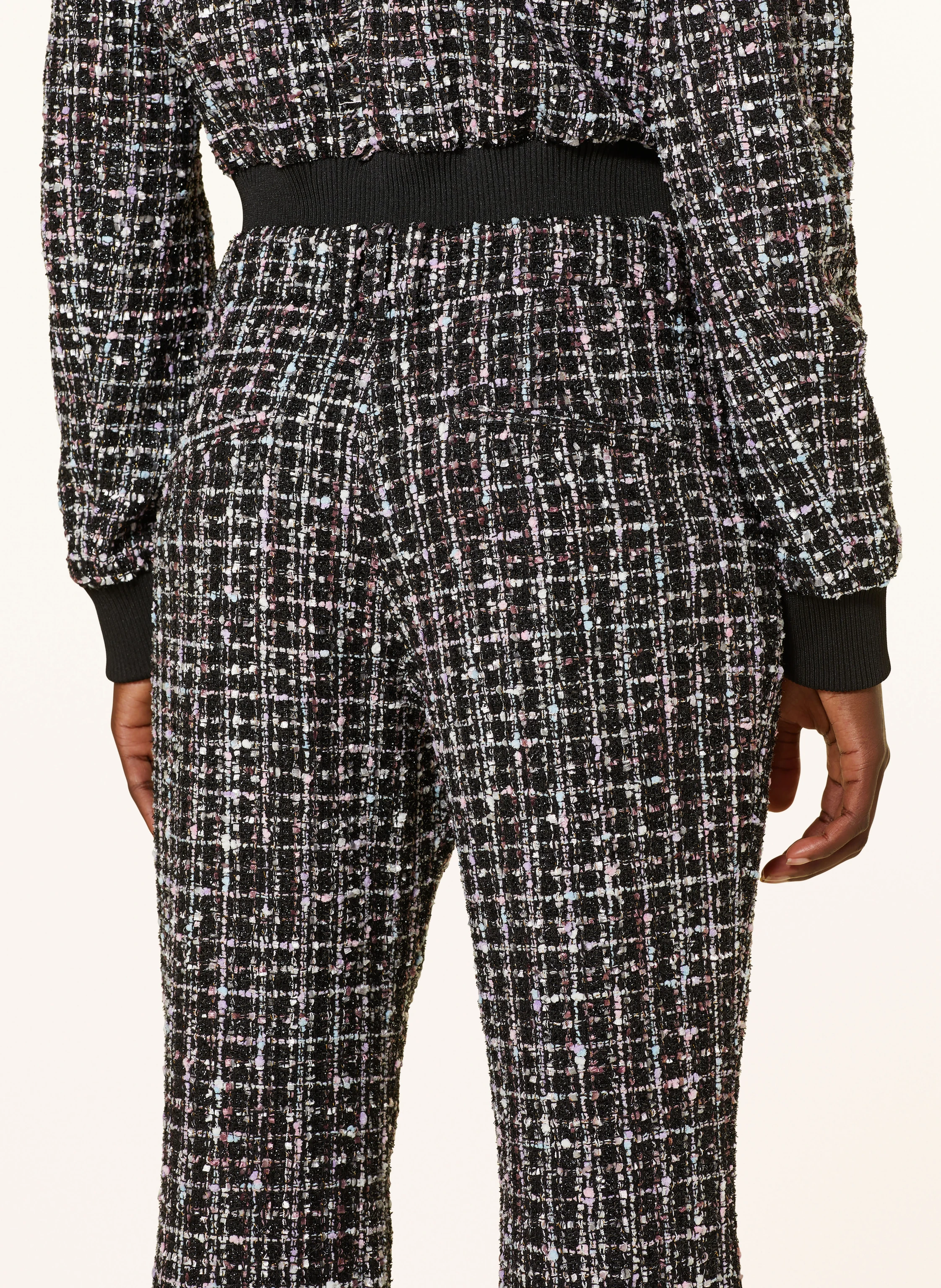 BALMAIN Bouclé-Hose mit Glitzergarn