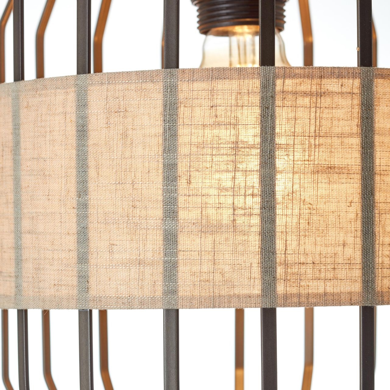 Brilliant Bogenlampe »Slope« E27 1 Stk. mit Fussschalter, 171 cm Höhe, E27, Metall/Textil, schwarz/natur
