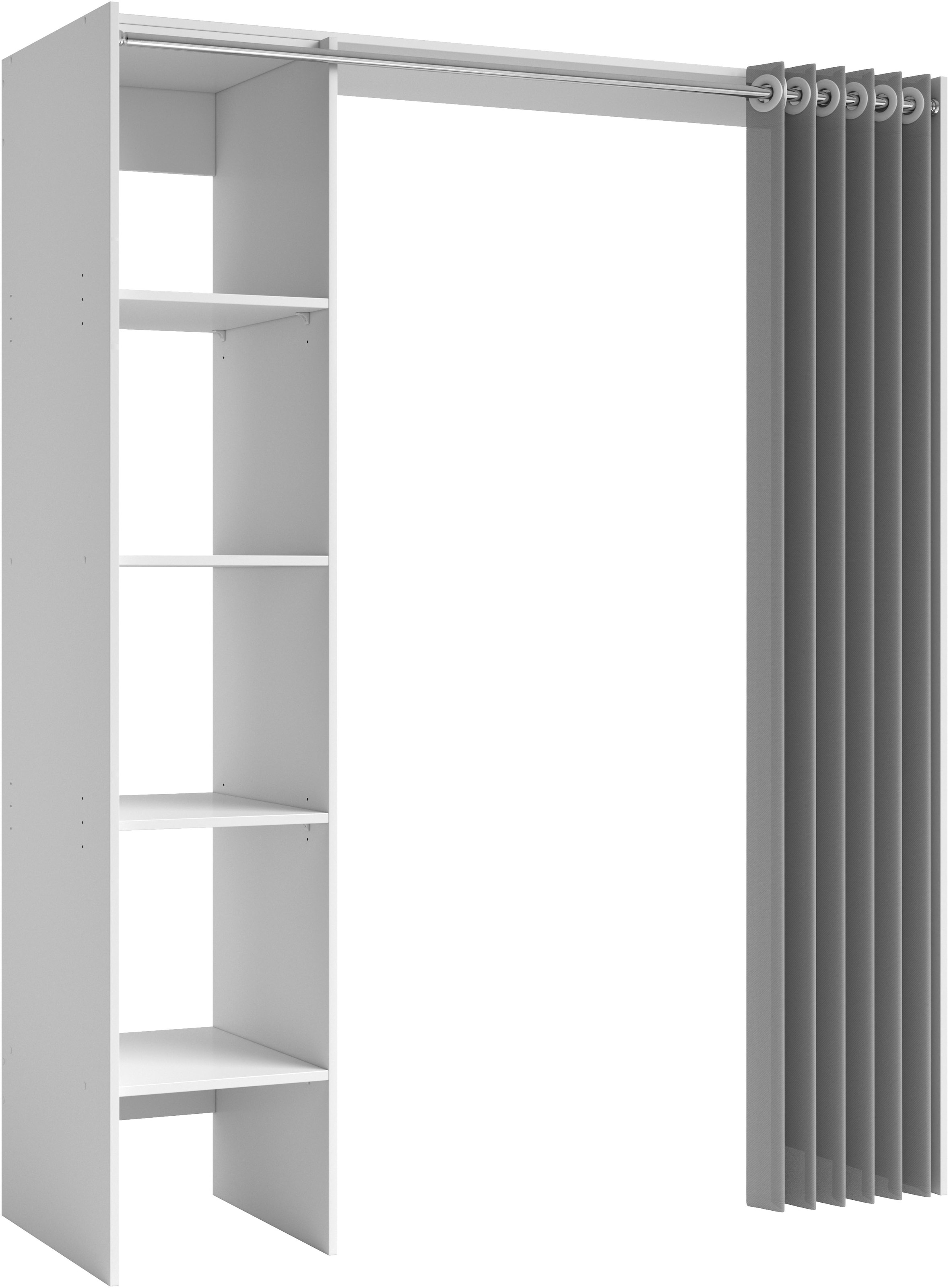Schlafkontor Kleiderschrank »Jenke mit Stoffvorhang« Allzweckkleiderschrank