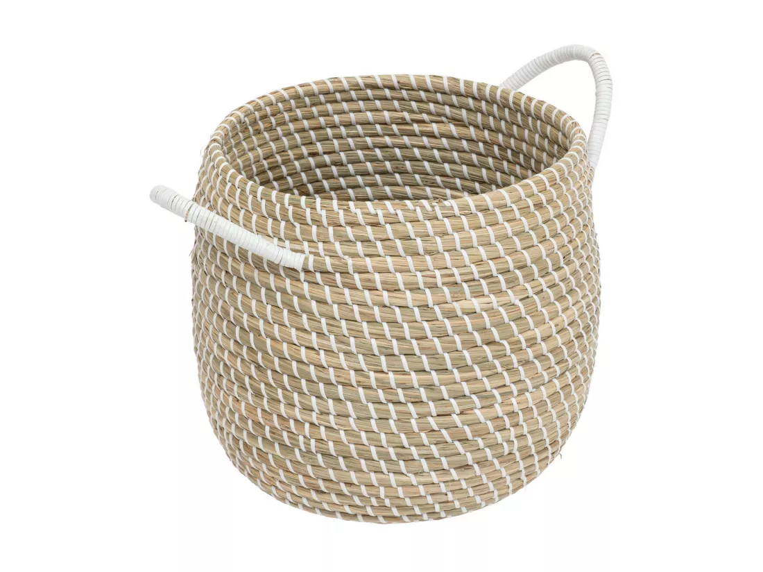 Lot de 2 Paniers de rangement avec couvercle D 39 et D 30 cm