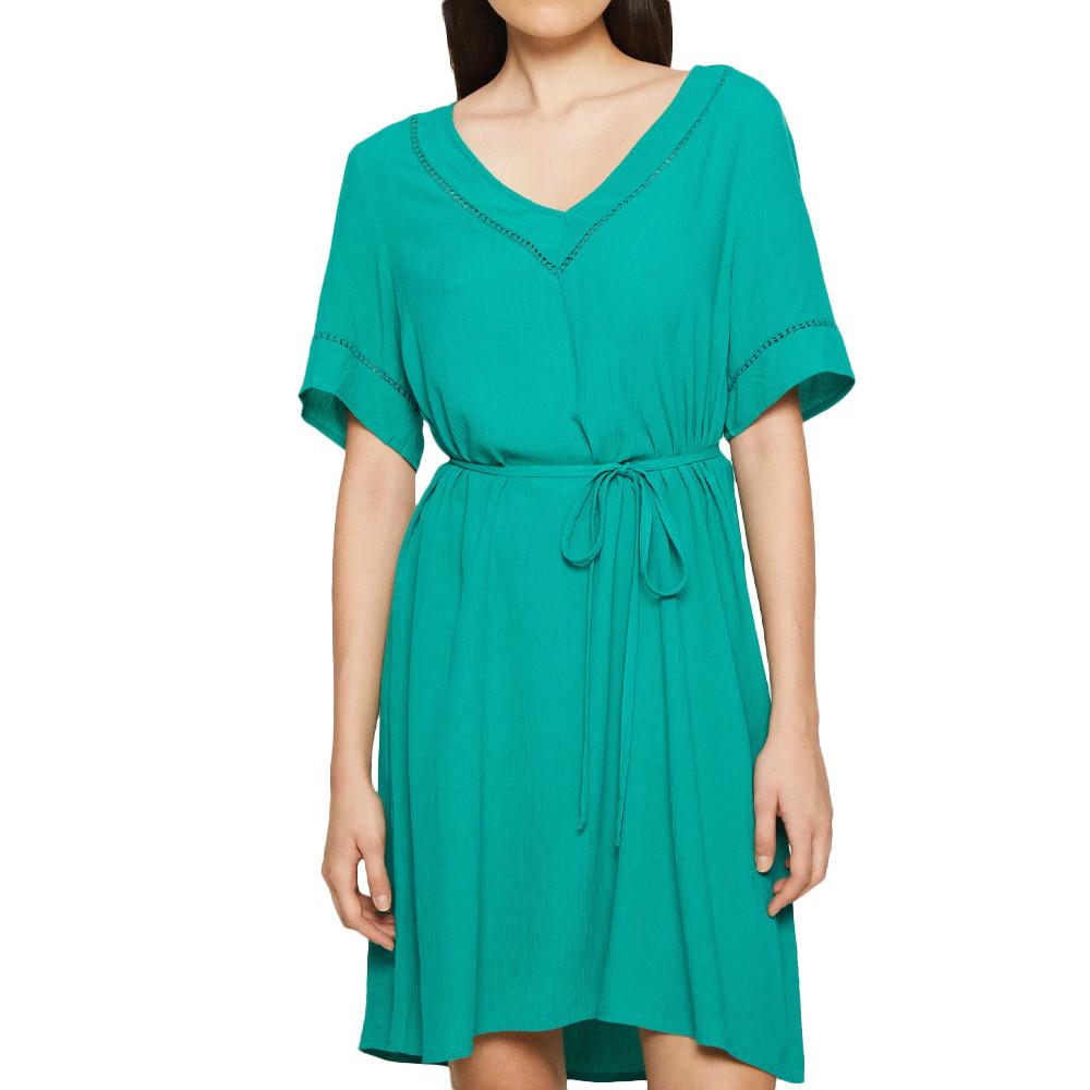 Vila Robe Vert Femme Vila Detail