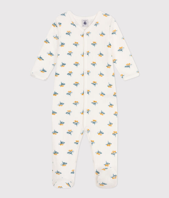 Pyjama bébé fleurs en molleton